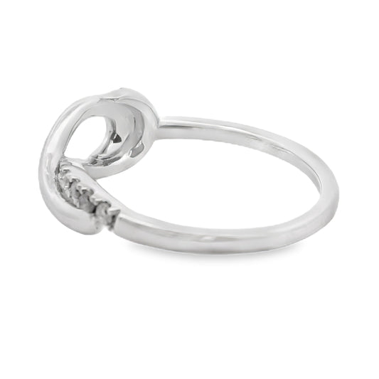 Anillo de plata de ley con diamante natural de 0,21 ct