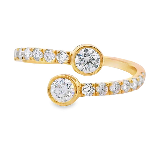 Anillo de Diamantes Creados en Laboratorio de .81ct Genuinos Oro Amarillo de 14KT