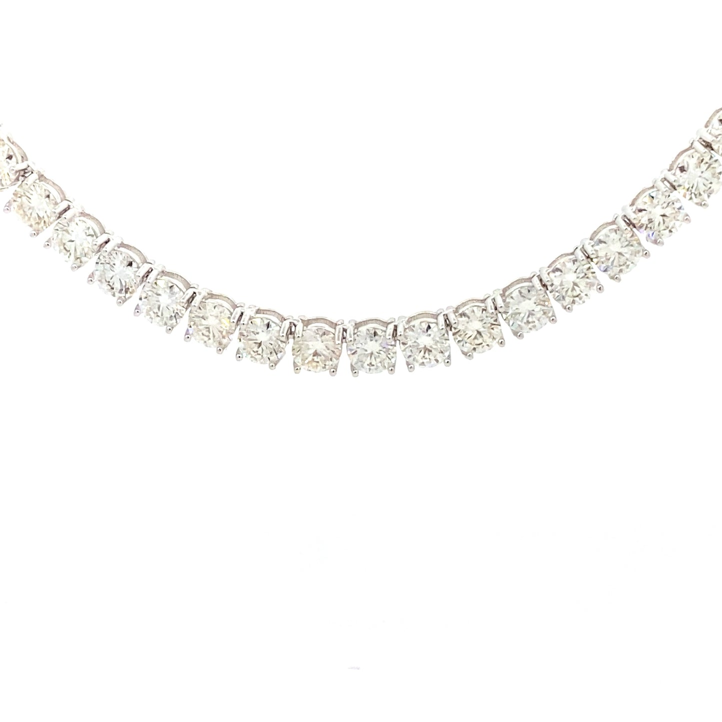 Collar de tenis de moissanita de 45,00 ct en plata de ley