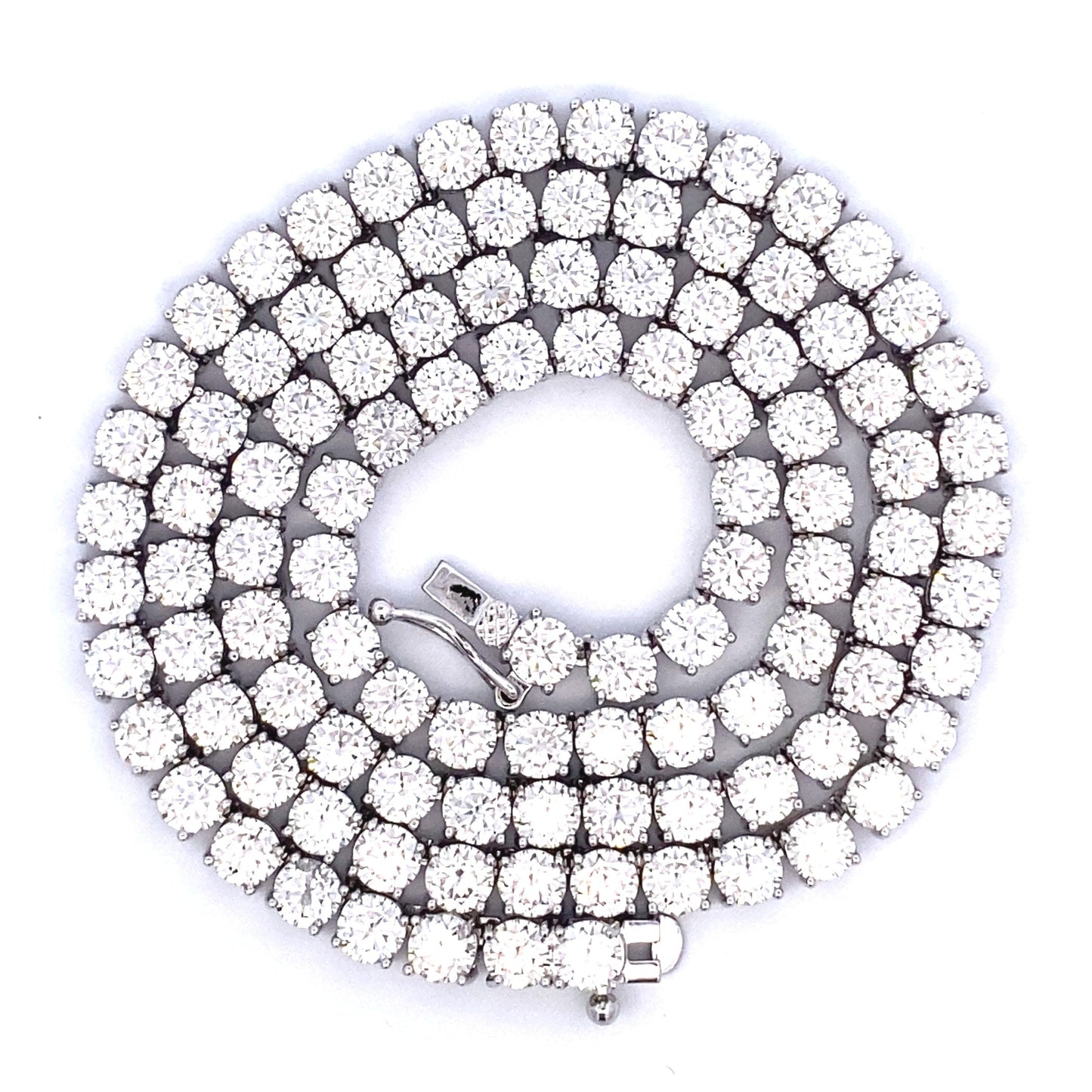 Collar de tenis de moissanita de 45,00 ct en plata de ley