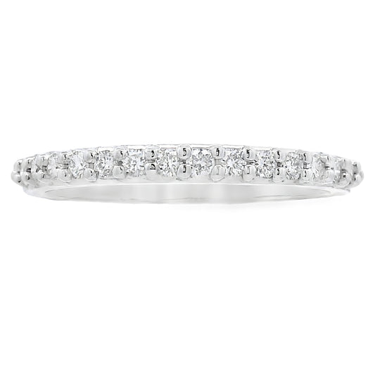 Auténtico anillo de boda con diamantes de 0,25 ct en oro blanco de 14 K