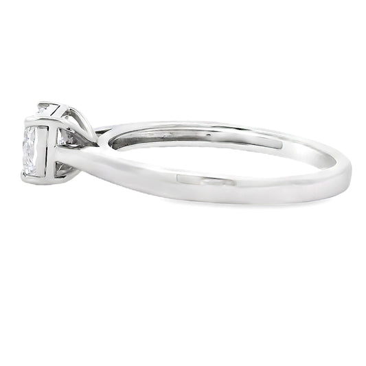 Diamante natural de laboratorio cultivado de .50ct Oro Blanco de 10KT