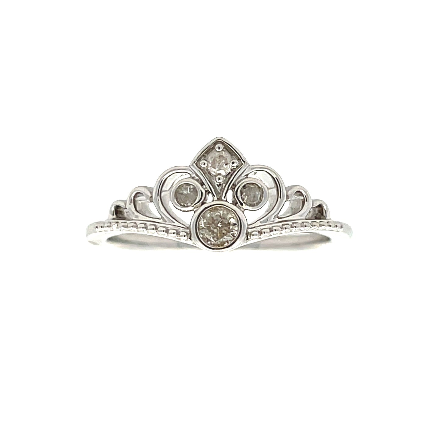 Anillo de plata de ley con diamante de 0,17 ct