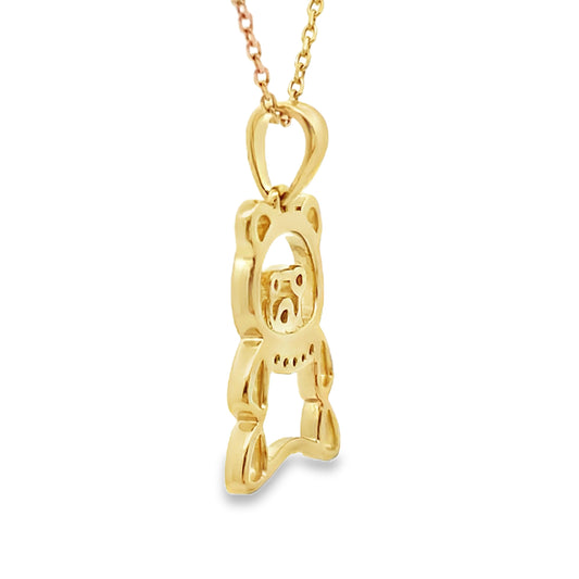 Colgante de animal con diamante de 0,03 ct en oro amarillo de 10 kt