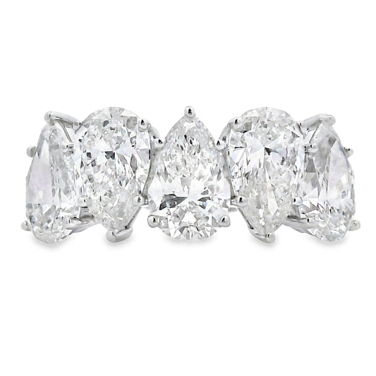 Anillo de boda con diamante cultivado en laboratorio de oro blanco de 10 KT