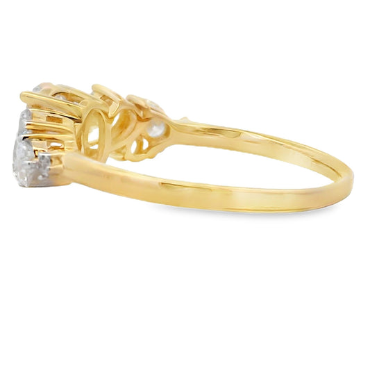 1.50ct Diamante Creado en Laboratorio Eng Solo Oro Amarillo de 10KT