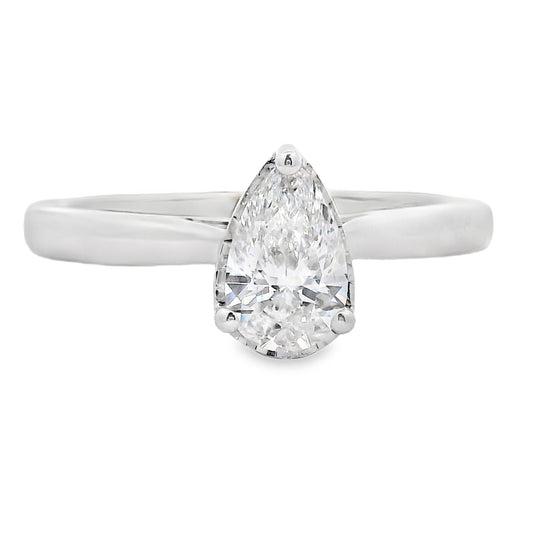 Diamante natural de laboratorio cultivado de .50ct Oro Blanco de 10KT