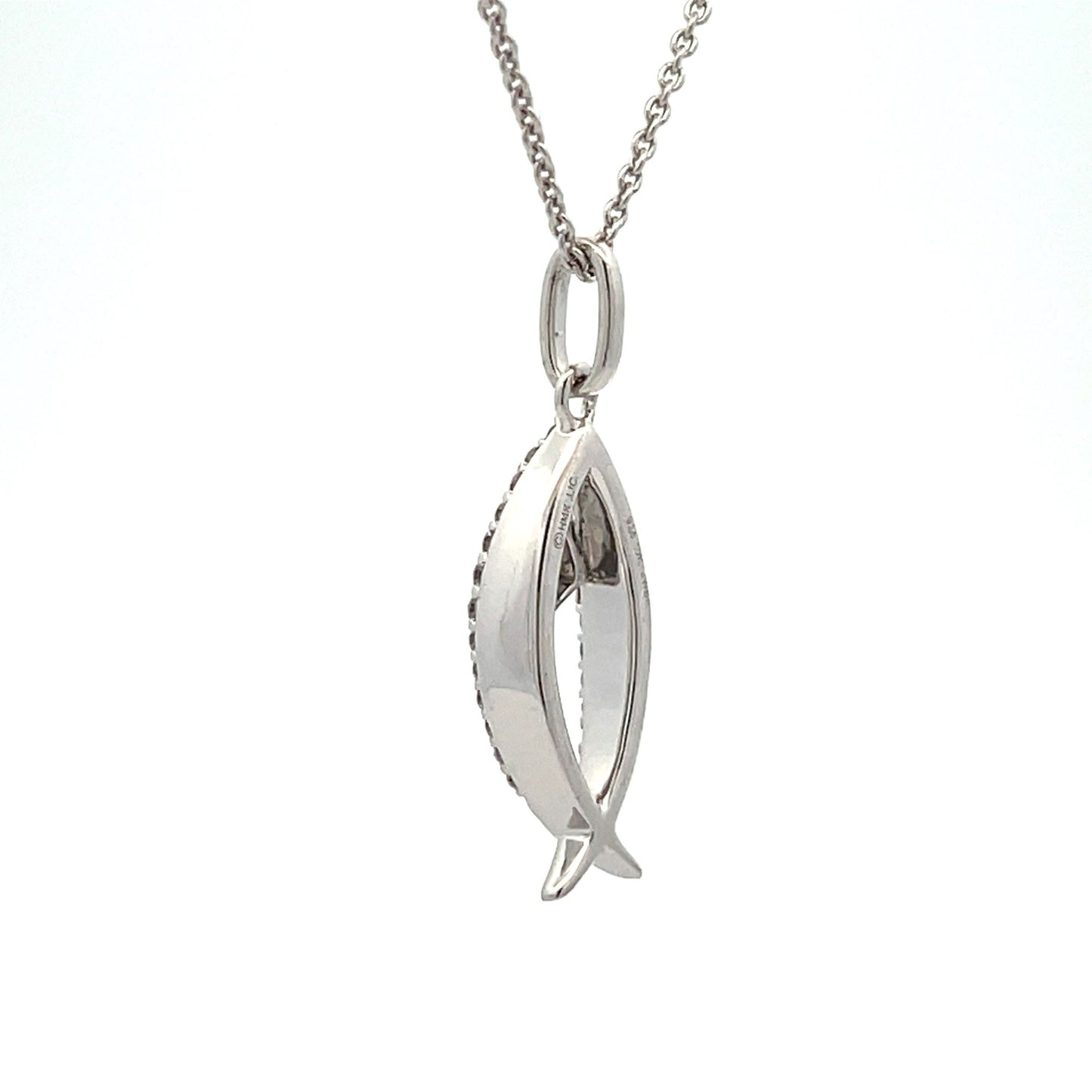 Colgante Cruz Religiosa de .17ct Plata de Ley Oro de 10KT