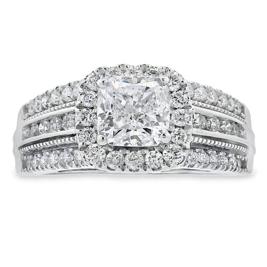 1.53 ct Diamante cultivado en laboratorio Eng Solo Oro Blanco 10KT