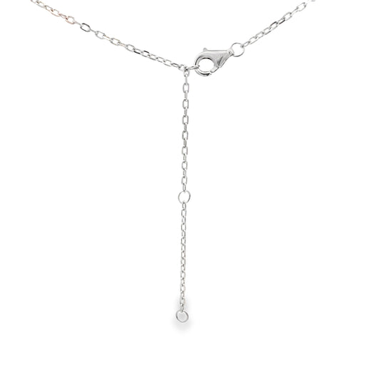 Diamante de laboratorio de 1.00ct con diseño "Dia by yard" en plata de ley