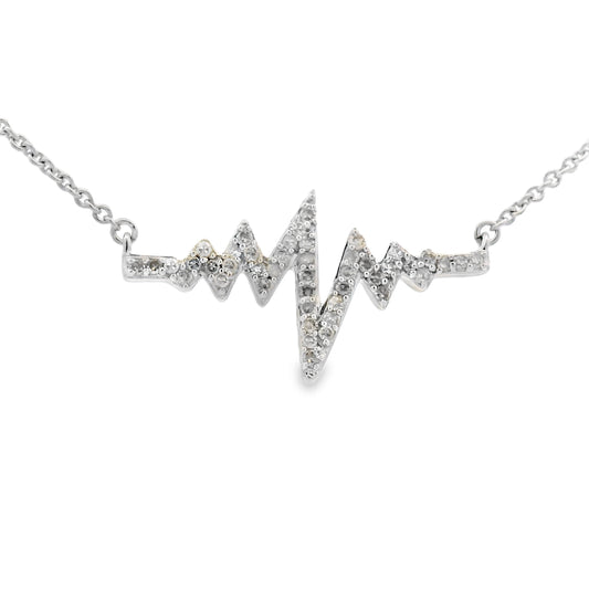 Colgantes de moda con diamante de 0,17 ct, plata de ley