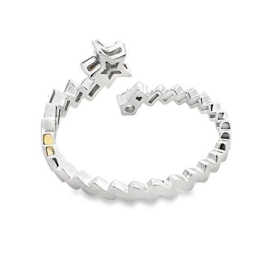 Anillo de oro blanco de 14K con diamante de 0,17 qt.