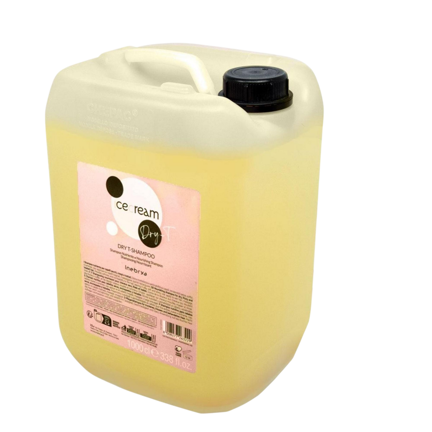Inebrya, Ice Cream Dry-T, Hair Shampoo, Nourishing, Refill, 10000 ml