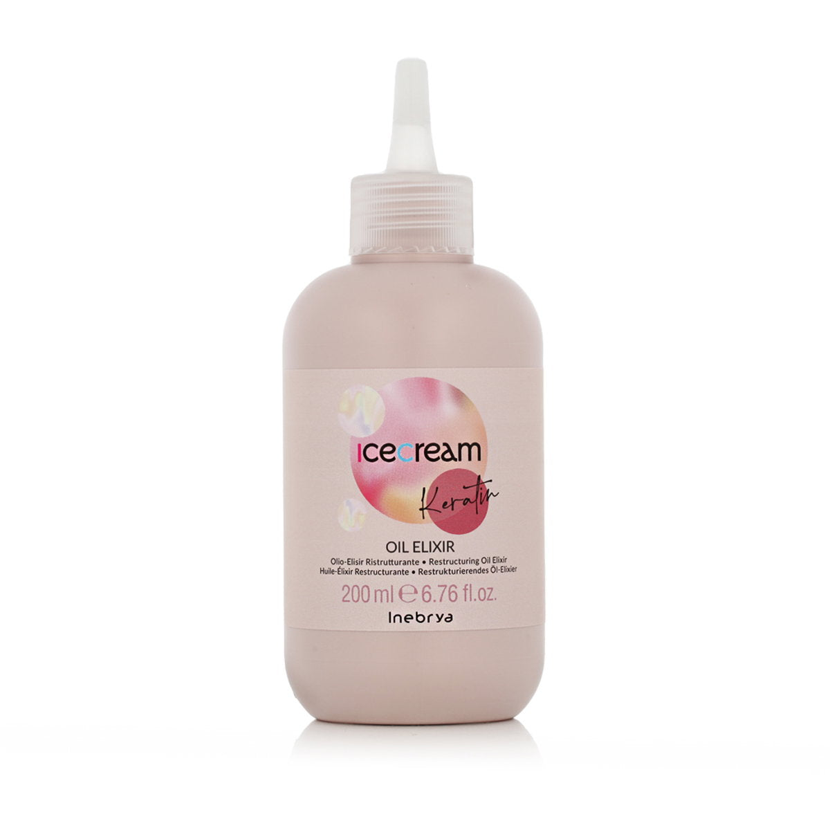 Inebrya, Ice Cream Keratin, Hair Oil Treatment, Restructuring, 200 ml