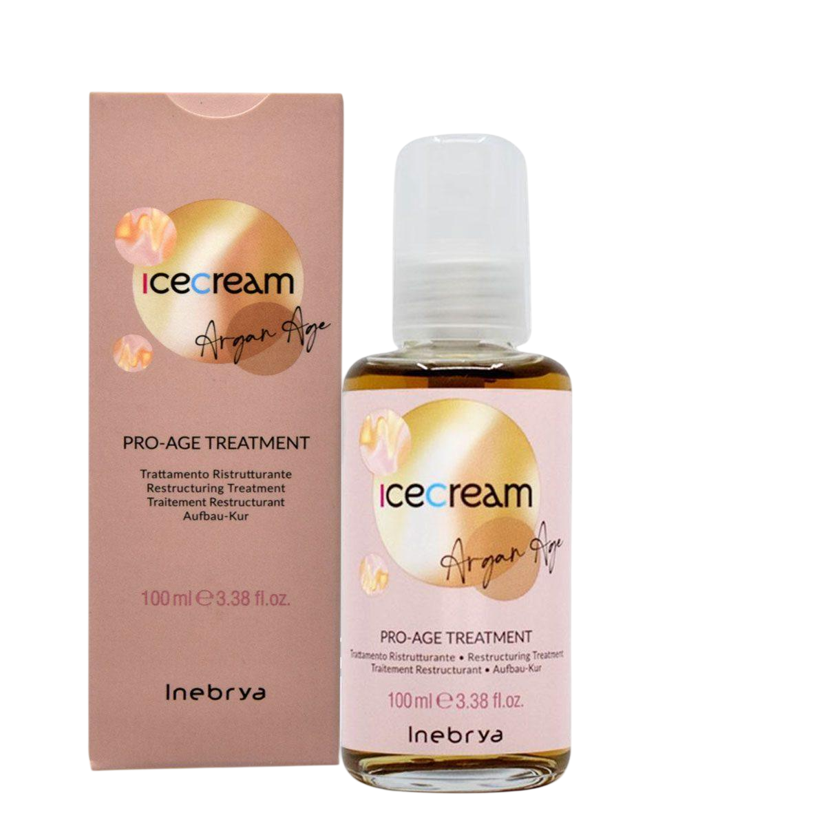 Inebrya, Ice Cream Pro-Age, Argan Oil, Hair Oil Treatment, Restructuring, 100 ml
