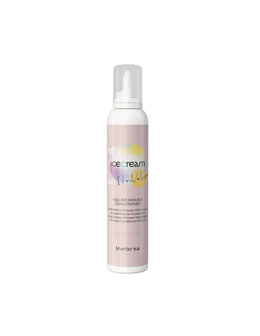 Inebrya, Ice Cream Pro-Volume, Hair Leave-In Foam Conditioner, Volumizing, 200 ml
