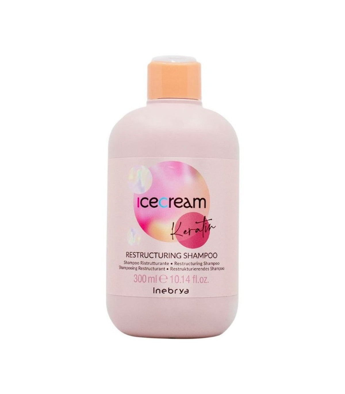 Inebrya, Ice Cream Keratin, Hair Shampoo, Smoothing, 300 ml