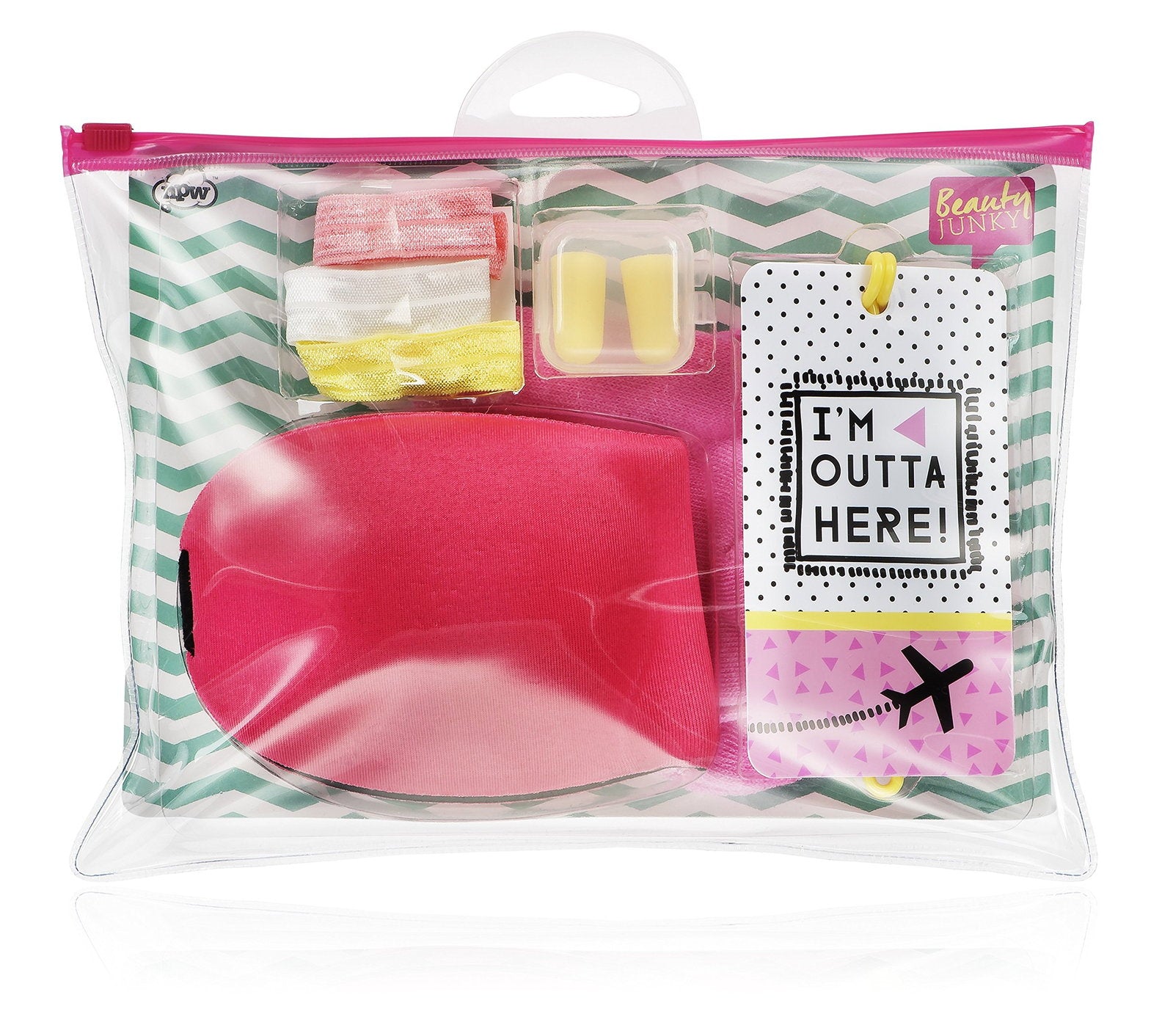 Inflight Essential Kit Set Beauty Junky: Beauty Junky, Hair Elastic, 3 pcs + Beauty Junky, Earplugs + Beauty