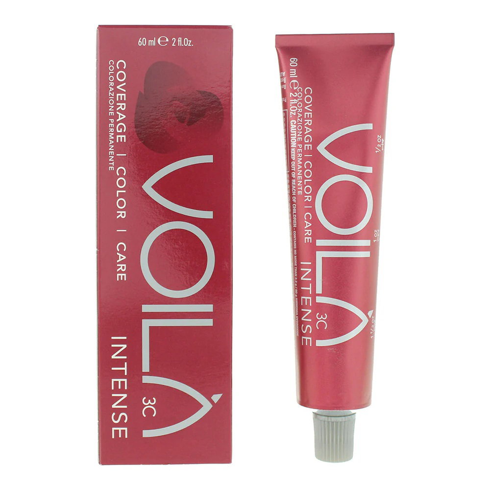 Intercosmo, Voila 3C Intense, Permanent Hair Dye, 3.00 Dark Mediterranean Brown, 60 ml