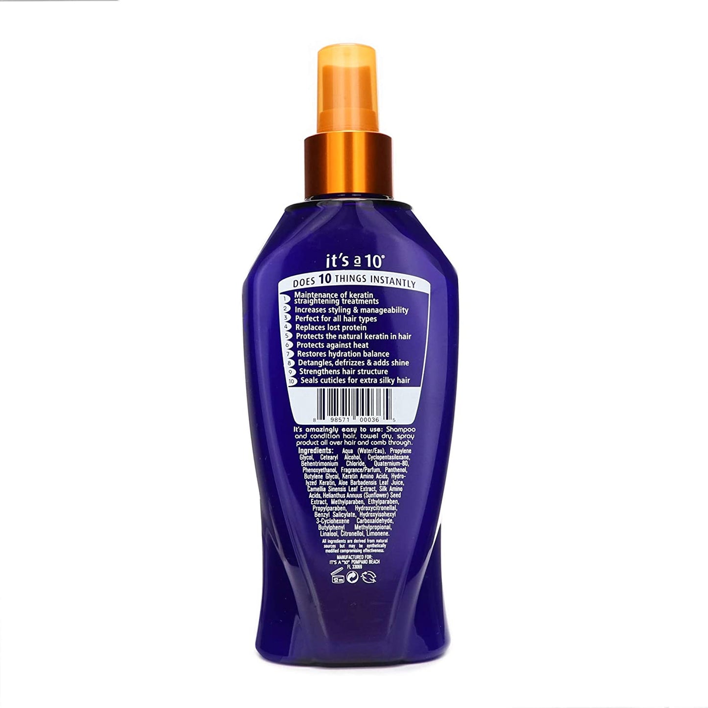 It's a 10, Miracle Deep Plus Keratin, Hair Leave-In Cream Treatment, For Hydration, 295.7 ml - view 2