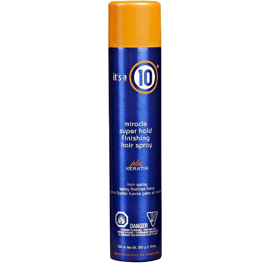 It's a 10, Miracle Super Hold Finishing Spray Plus Keratin, Hair Spray, Style, Extra Strong Hold, 334 ml