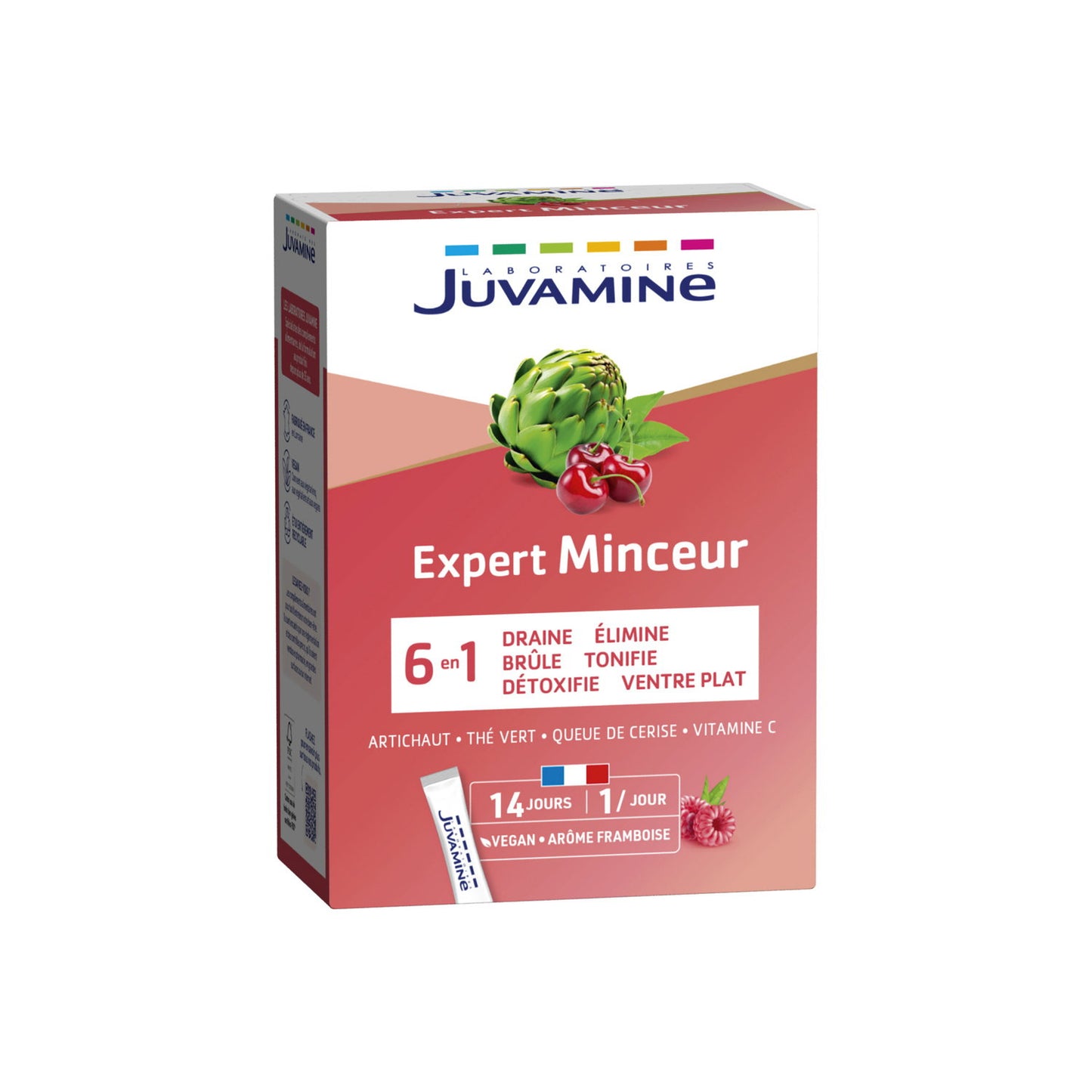 Juvamine, Expert Minceur 6 In 1, Slimming & Detox, Powder Sticks, 14 pcs, 46.5 g