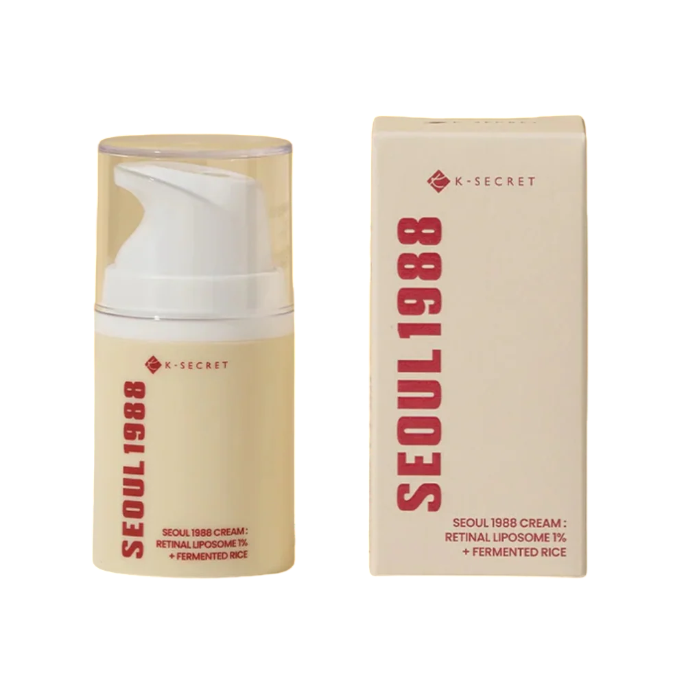K-Secret, Seoul 1988, Retinal Liposome + Fermented Rice, Anti-Wrinkle, Cream, For Face, 50 ml