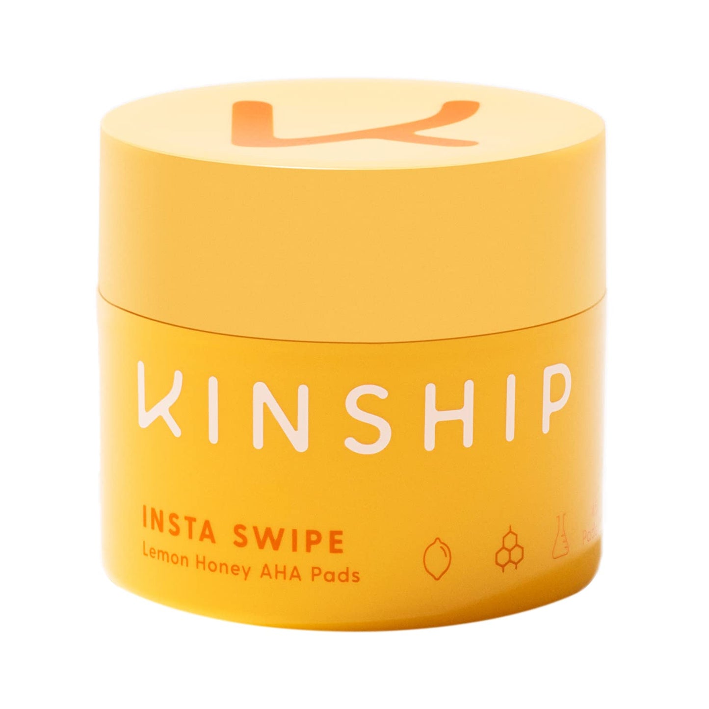 Kinship, Insta Swipe AHA Lemon Honey Pads, Exfoliating, Peel-Off Pads, 45 pcs