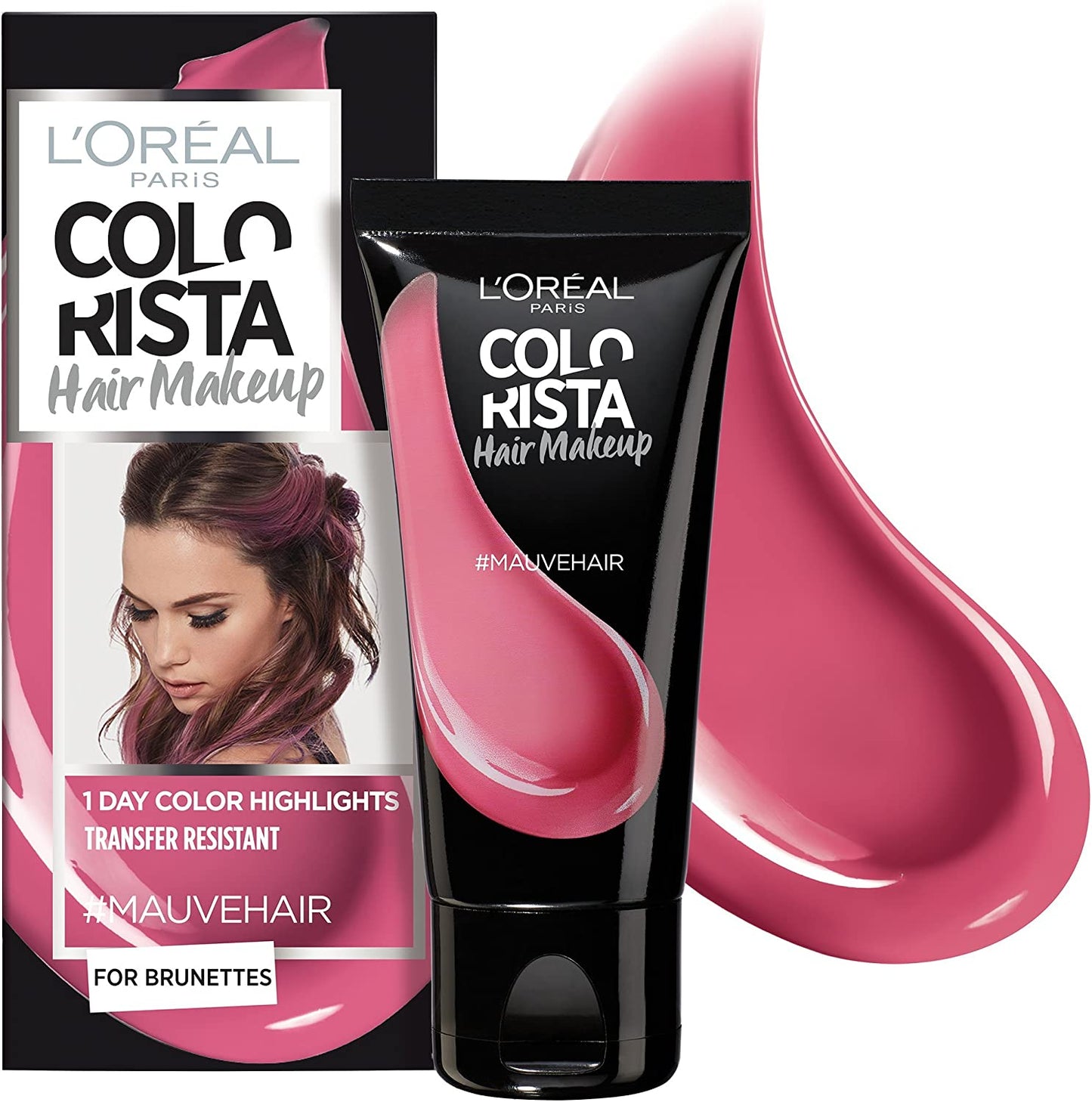 L'Oreal Paris, Colorista Hair Makeup, Semi-Permanent Hair Dye,  #MAUVEHAIR, 30 ml