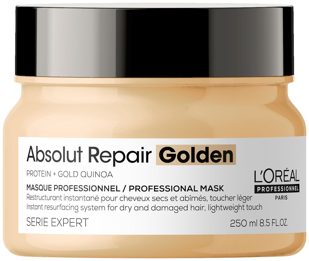 L'Oreal Professionnel, Serie Expert Absolut Repair Golden, Protein + Gold Quinoa, Hair Treatment Cream Mask, Instant Resurfacing, 250 ml