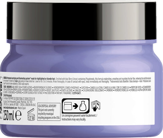 L'Oreal Professionnel, Serie Expert Blondifier, Acai Polyphenols, Hair Treatment Cream Mask, Resurfacing And Illuminating, 250 ml