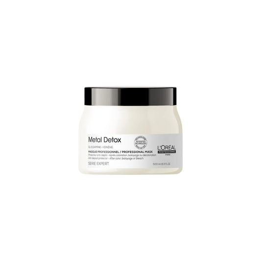 L'Oreal Professionnel, Serie Expert Metal Detox, Glicoamine + Ionene, Hair Treatment Cream Mask, Anti-Deposit Protector, 500 ml