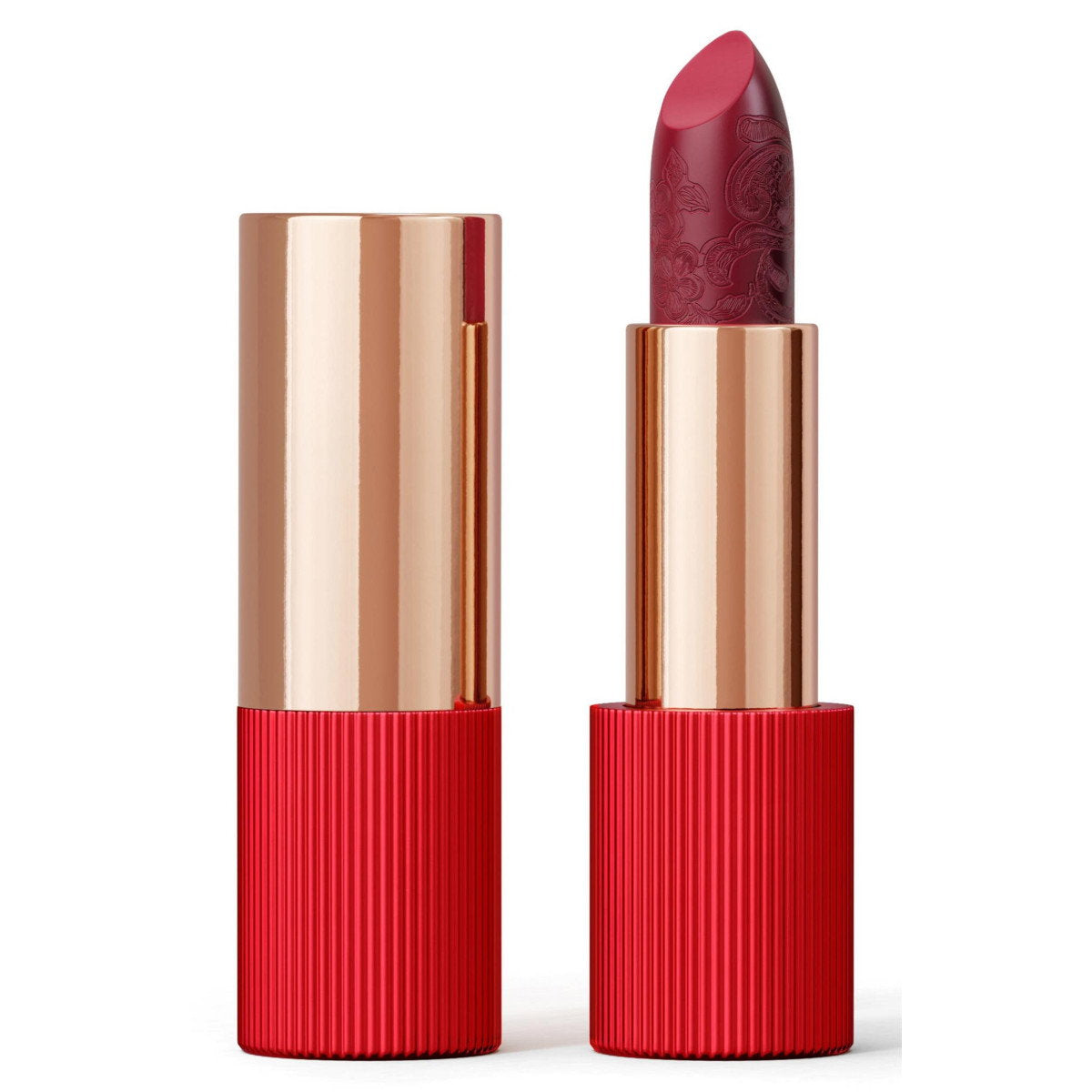La Perla, Matte Silk, Matte Silk, Cream Lipstick, 107, Cherry Red, 3.5 g *Tester