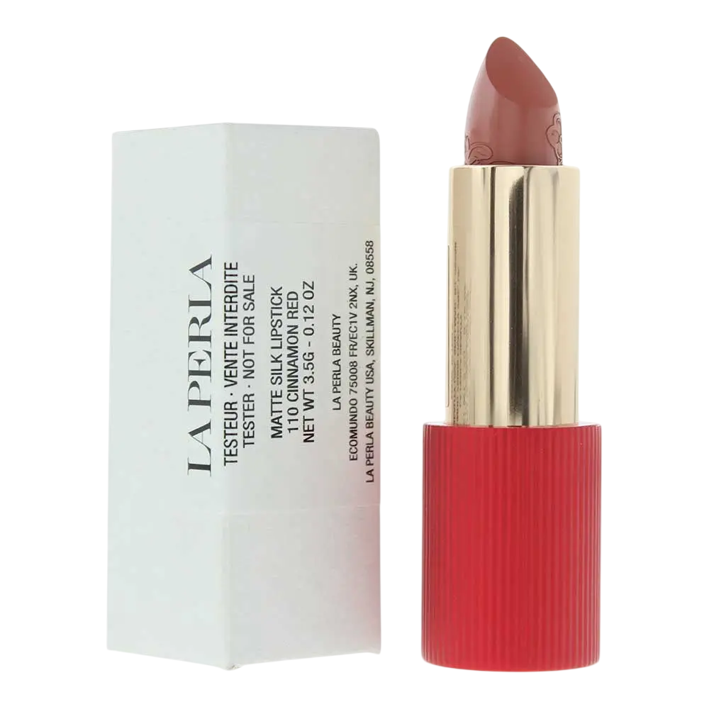La Perla, Matte Silk, Matte Silk, Cream Lipstick, 110, Cinnamon Red, 3.5 g *Tester