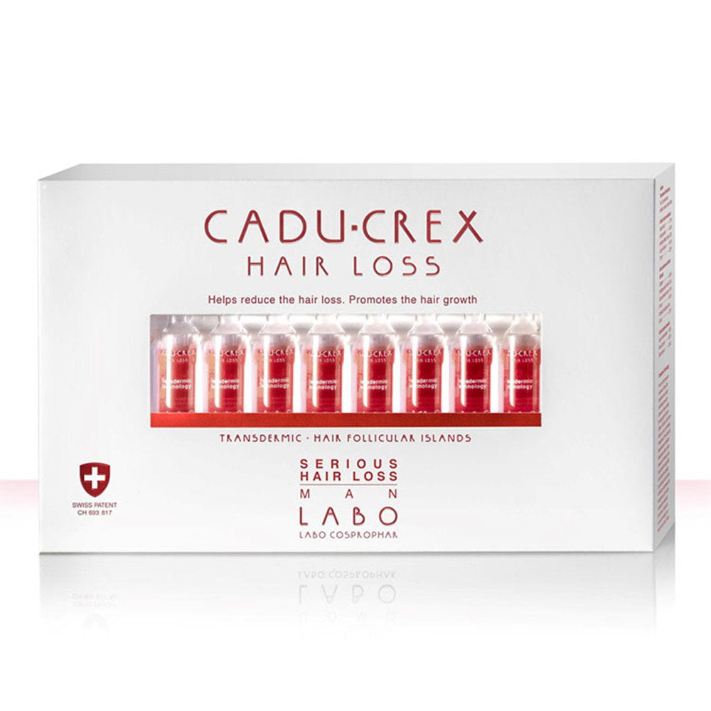 Labo Cosprophar Suisse, Cadu-Crex Severe Stage, Anti-Hair Loss, Ampoules Treatment Serum, For Scalp, For Men, 20 pcs, 3.5 ml