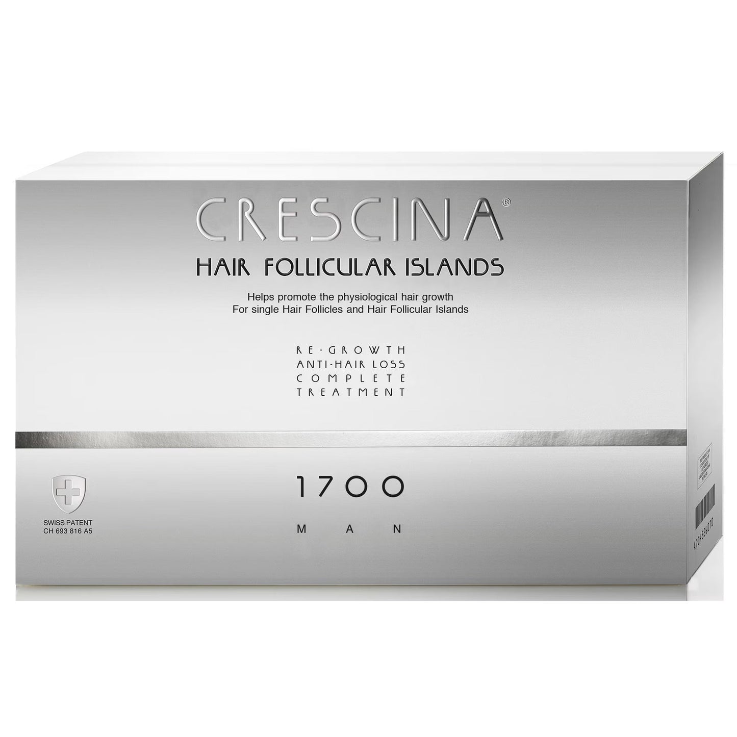 Labo Cosprophar Suisse, Crescina Follicular Islands 1700, For Growth Stimulation, Ampoules Treatment Serum, For Scalp, For Men, 10 +10 pcs