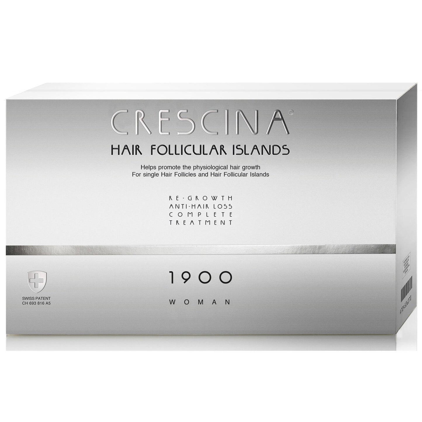 Labo Cosprophar Suisse,  Crescina Follicular Islands 1900, For Growth Stimulation, Ampoules Treatment Serum, For Scalp, For Women, 10 +10 pcs
