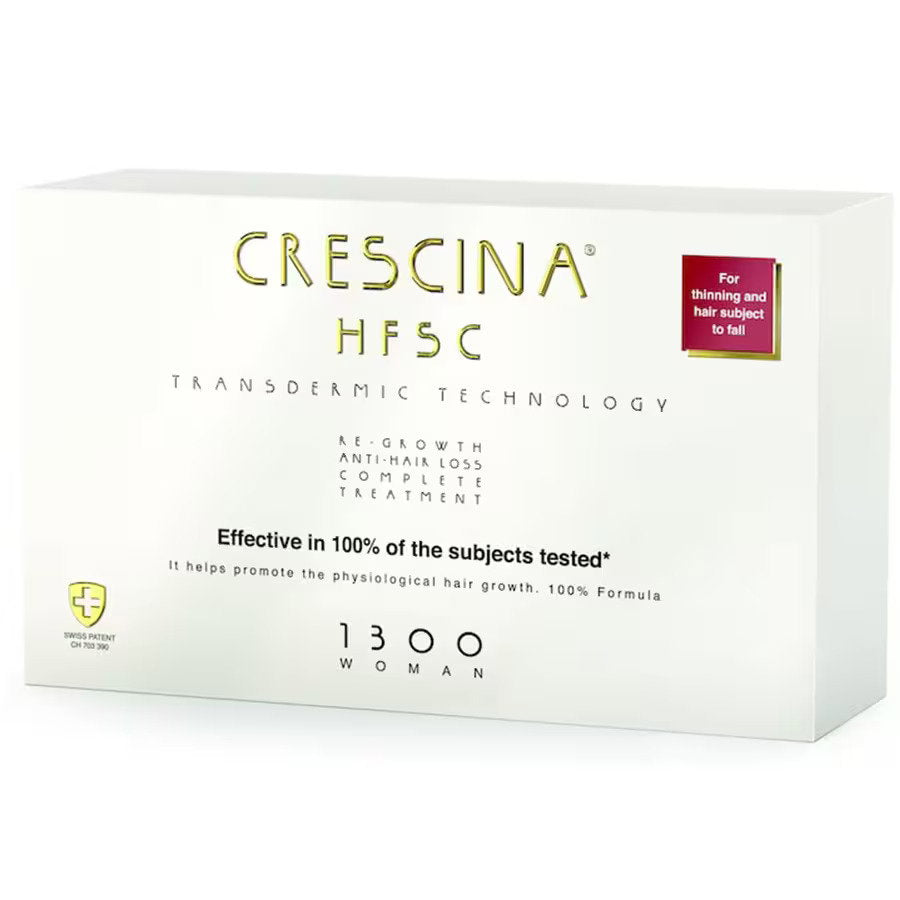 Labo Cosprophar Suisse, Crescina, Transdermic HFSC 1300, For Growth Stimulation, Ampoules Treatment Serum, For Scalp, For Women, 10 +10 pcs, 3.5 ml