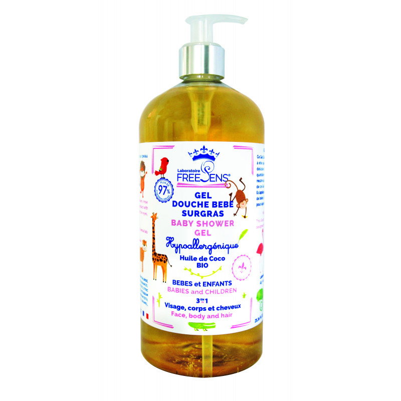 Laboratoire Freesens, Freesens, Shower Gel & Shampoo 2-In-1, Coconut Oil, 1000 ml