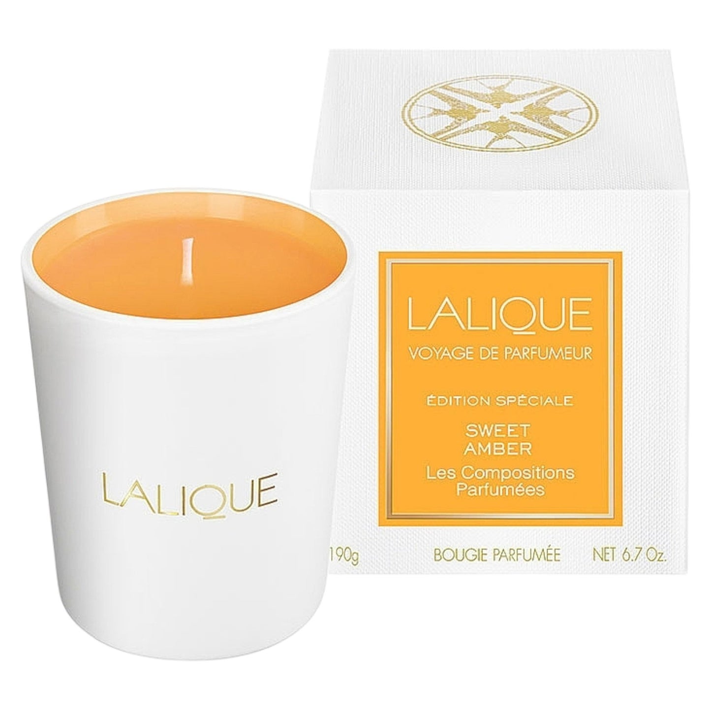Lalique, Les Compositions Parfumees - Sweet Amber, Sweet Amber, Scented Candle, 190 g