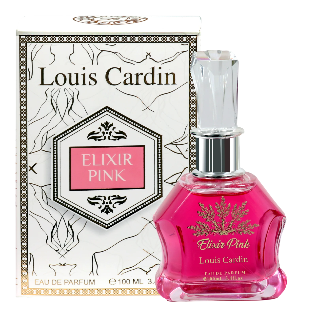 Louis Cardin, Elixir Pink, Eau De Parfum, For Women, 100 ml