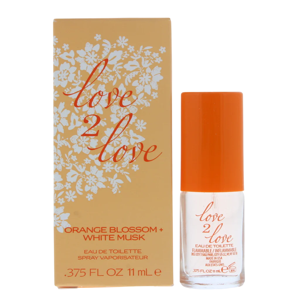 Love 2 Love, Orange Blossom + White Musk, Eau De Toilette, For Women, 11 ml