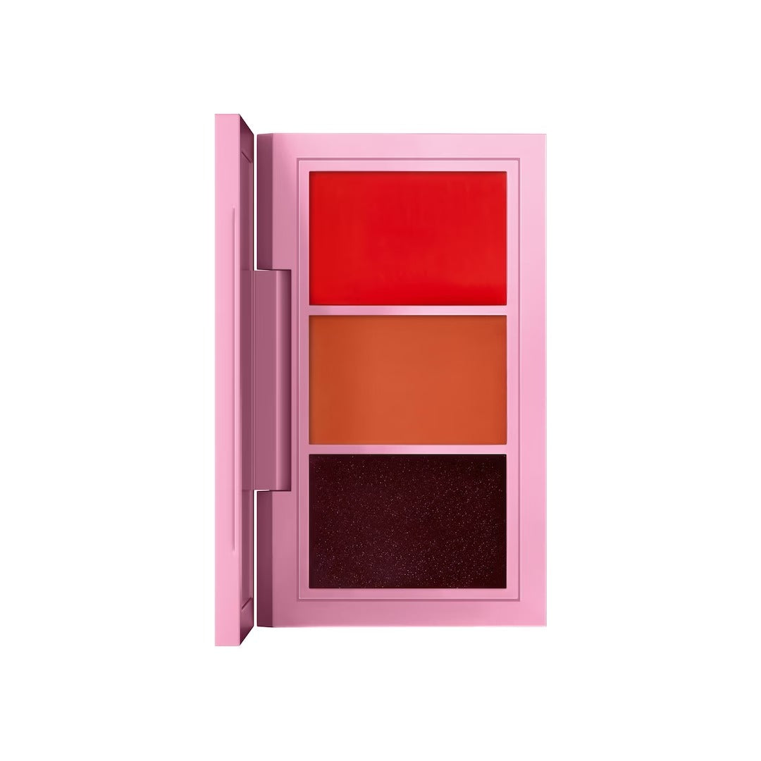 MAC, From Harris With Love, Lip Palette, Roman Revelation: Bright Orange (Matte) + No Place Like LA: Warm Nude