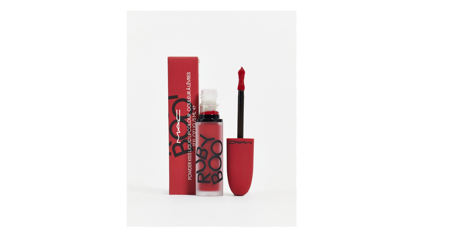 MAC, Powder Kiss, Matte, Liquid Lipstick, Ruby Boo Red, 5 ml - view 2