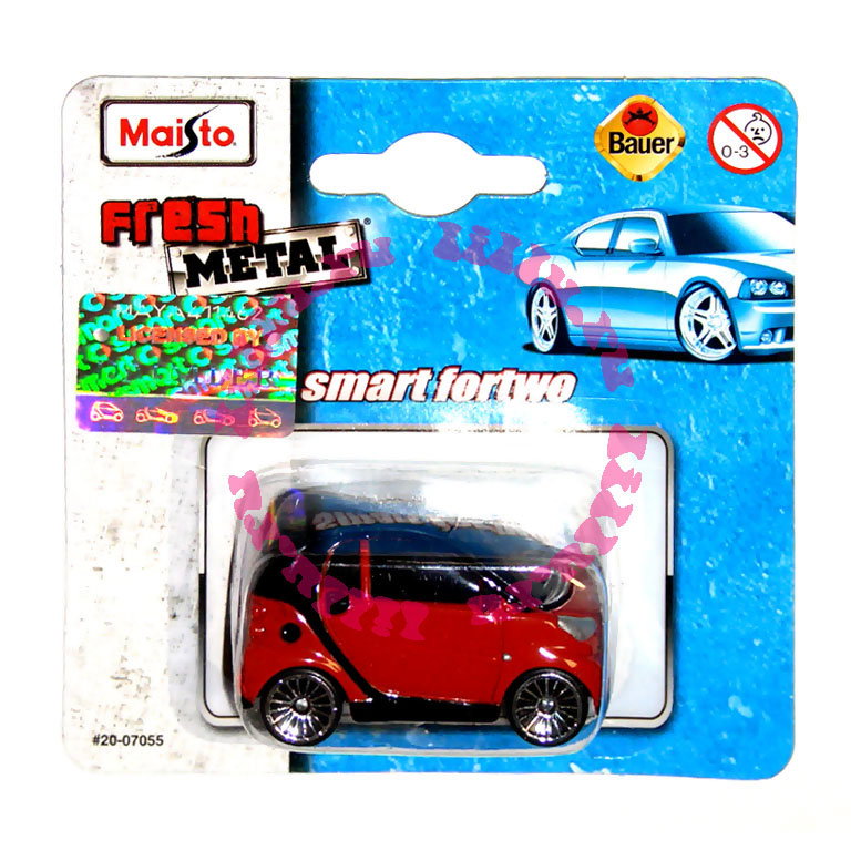 Maisto, Fresh Metal Miniature, Smart for 2, Toy Car, 11650, Red, 1:64, 3+