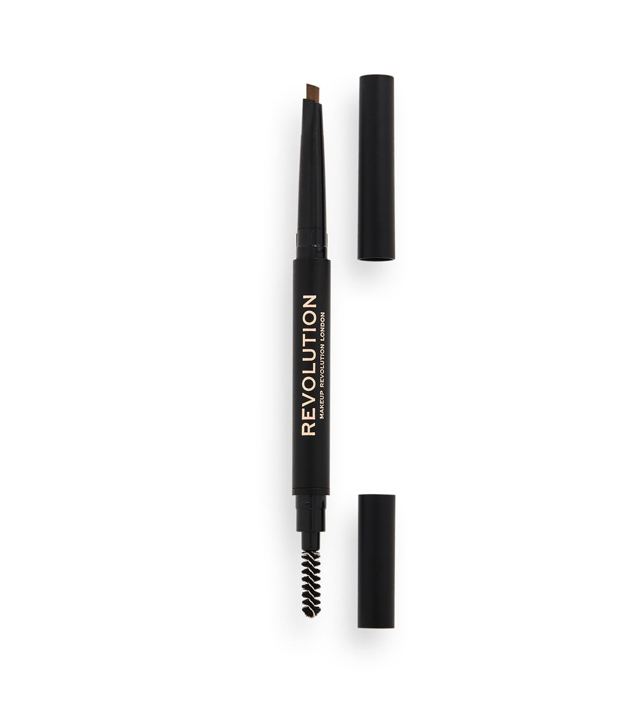 Makeup Revolution, Duo Brow Definer Pencil, Eyebrow Cream Pencil & Brush 2-In-1, Light Brown, 0.25 g