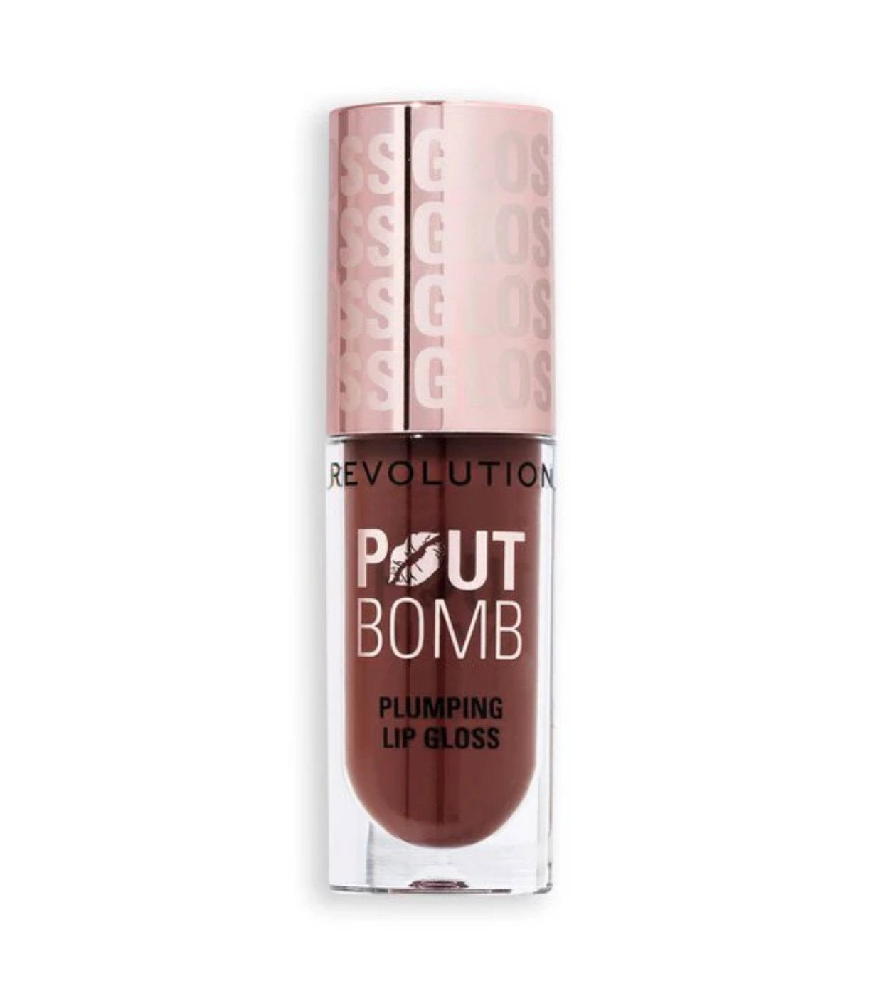 Makeup Revolution, Pout Bomb, Plumping, Lip Gloss, Espresso Cool, 4.6 ml