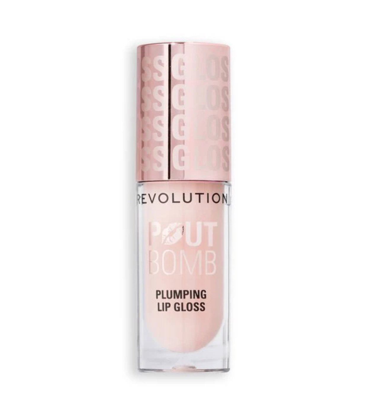 Makeup Revolution, Pout Bomb, Vegan, Plumping, Lip Gloss, Milky Sheer Holo, 4.6 ml