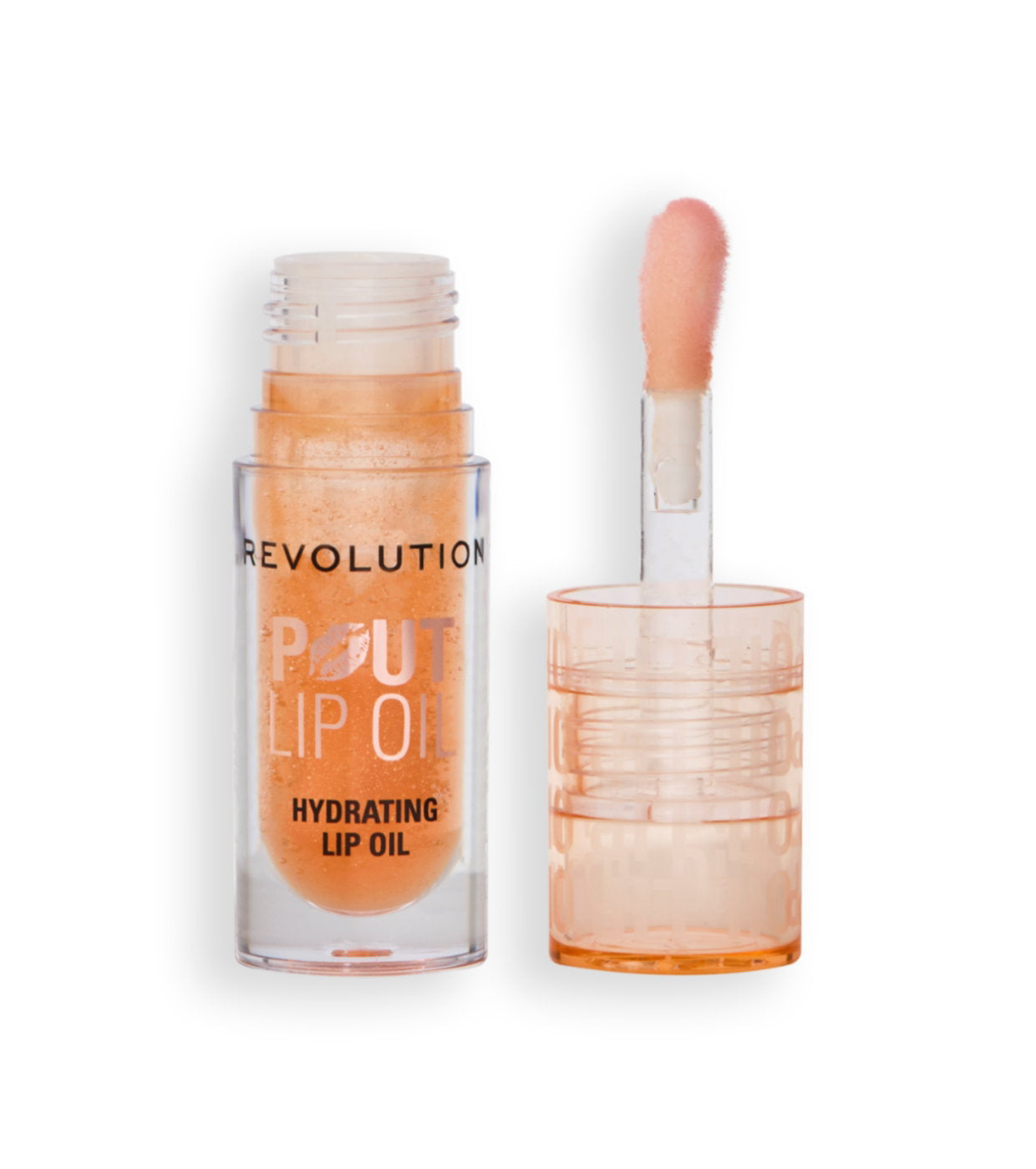Makeup Revolution, Pout, Vegan, Glossy, Lip Oil, Honey Shimmer, 4 ml