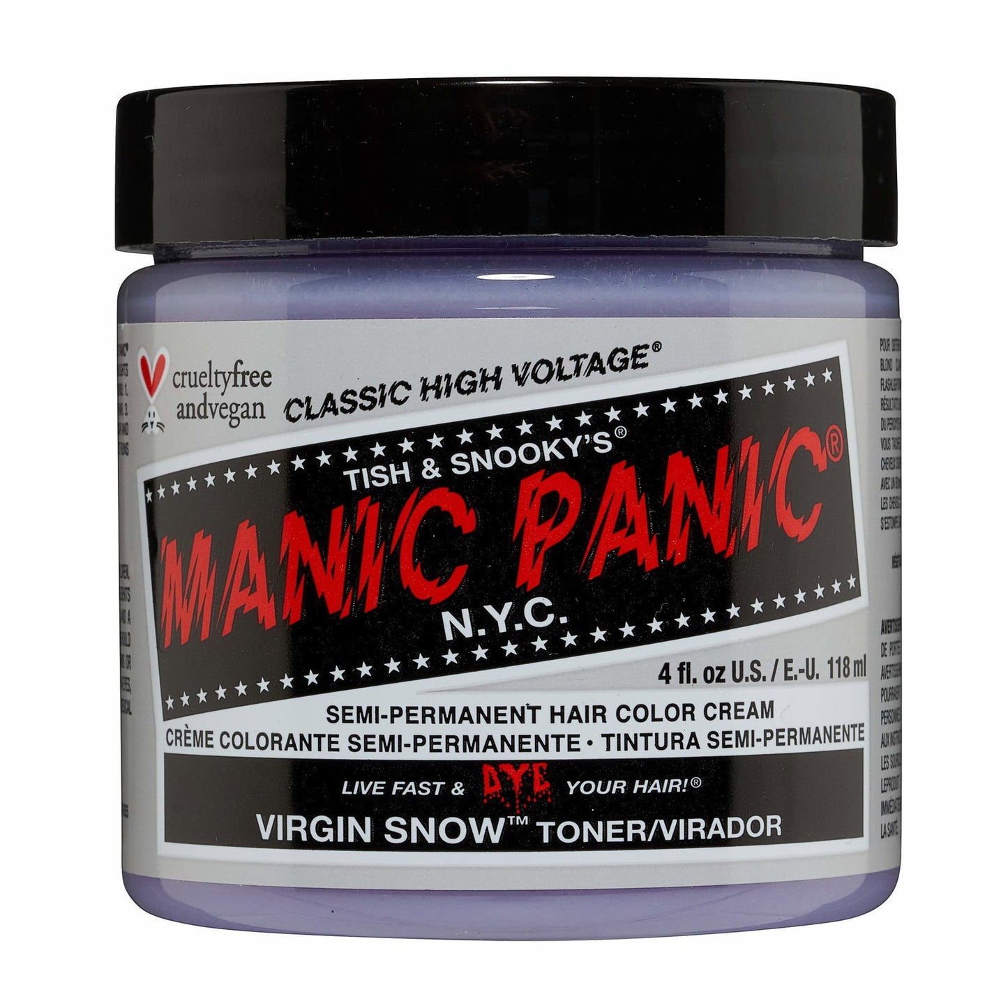 Manic Panic, Classic High Voltage Virgin Snow, Semi-Permanent Hair Dye,  Virgin Snow, 118 ml